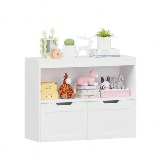 Book Organizer, toy Storage Cabinet Organizer, White
