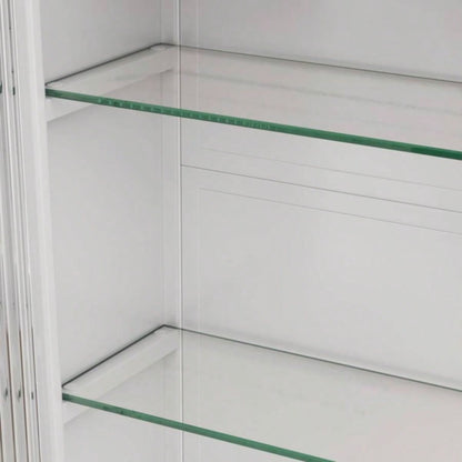 3 Door Arched Wall Mounted Glass Cabinets Kitchen, Living Room and BathroomWhite