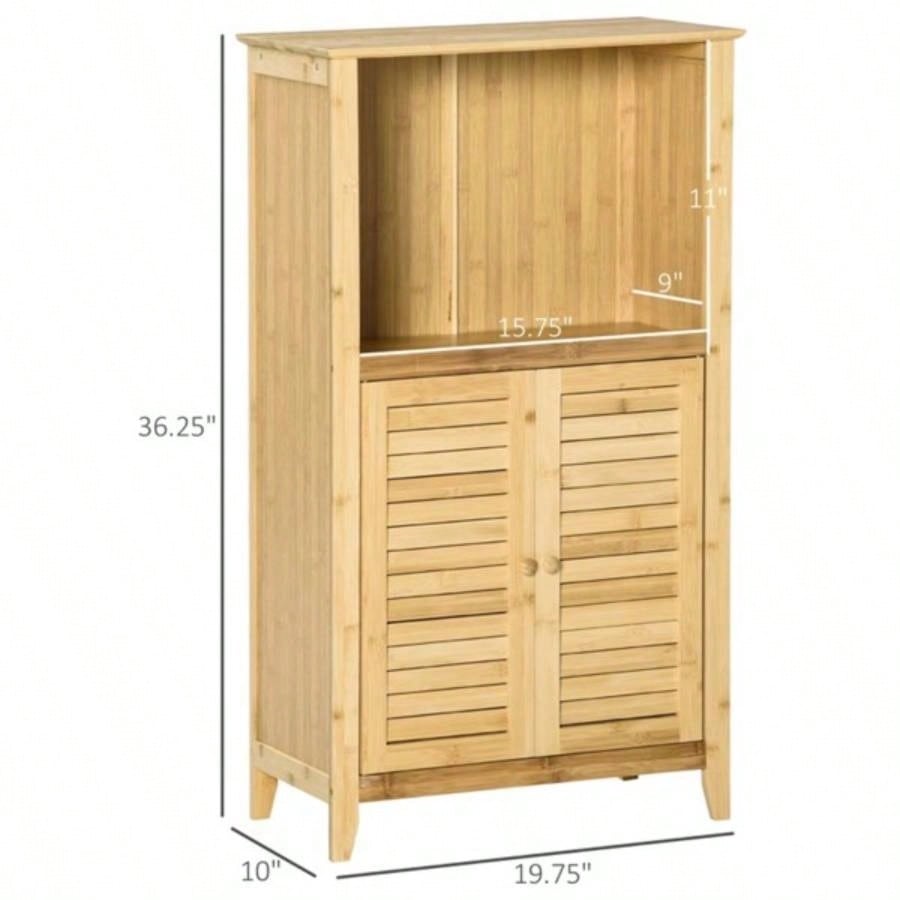 Bathroom Floor Cabinet Natural Prohibited by