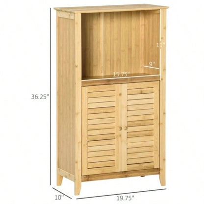 Bathroom Floor Cabinet Natural Prohibited by