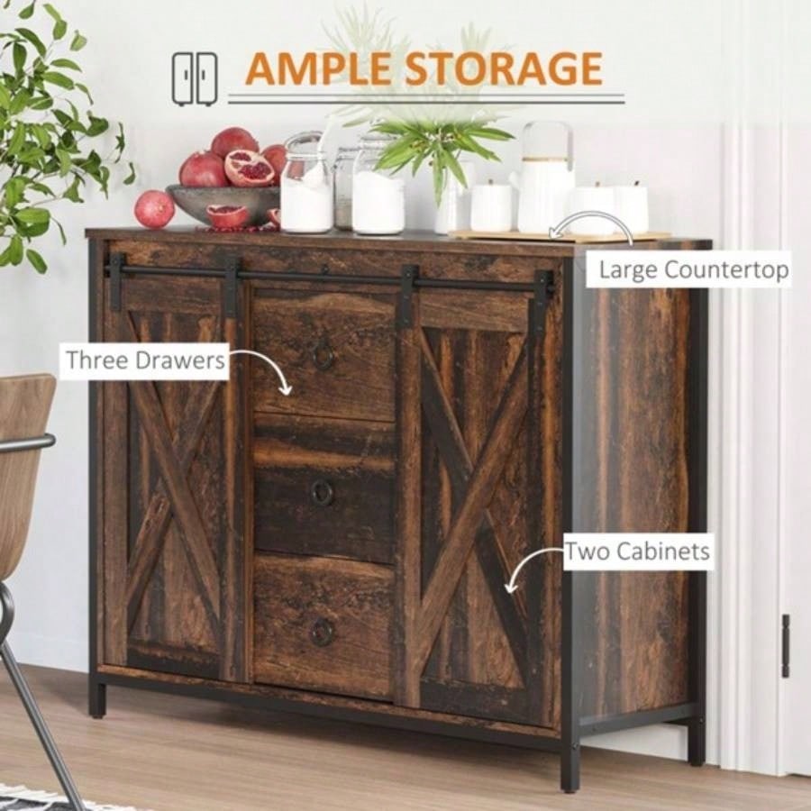 Cabinet Kitchen Sideboard Brown Prohibited by