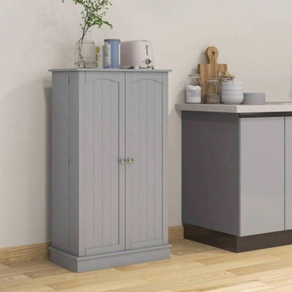Simple Triamine Adjustable Shelves Sideboard With Door Cabinet White, Gray - AS Prohibited by