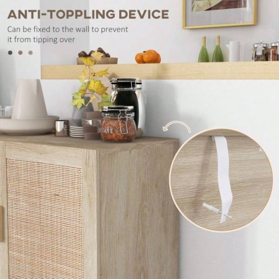 Kitchen Storage Cabinet, Garage Cabinets Natural Wood - AS Prohibited by