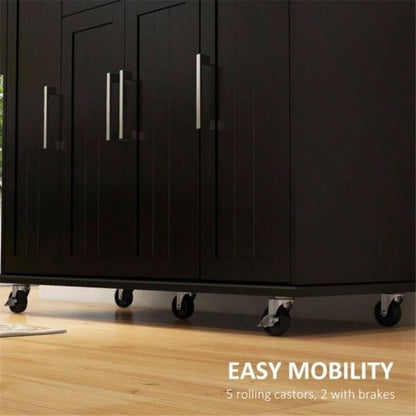Kitchen Cart/Storage cabinet - Black Prohibited by