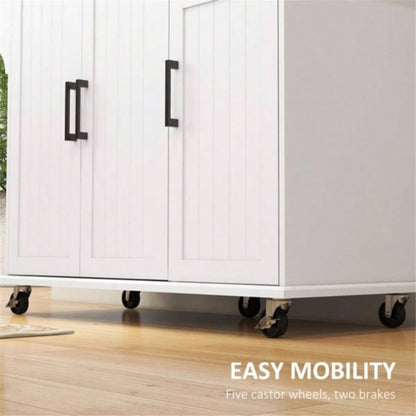 Kitchen Cart/Storage cabinet - White Prohibited by