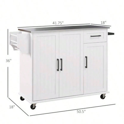 Kitchen Cart/Storage cabinet - White Prohibited by