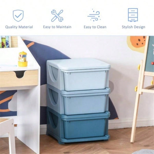 Kids Storage Unit Dresser - Blue Prohibited by