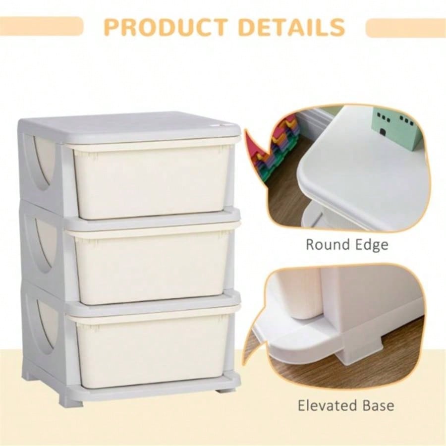 Kids Storage Unit Dresser - White Prohibited by