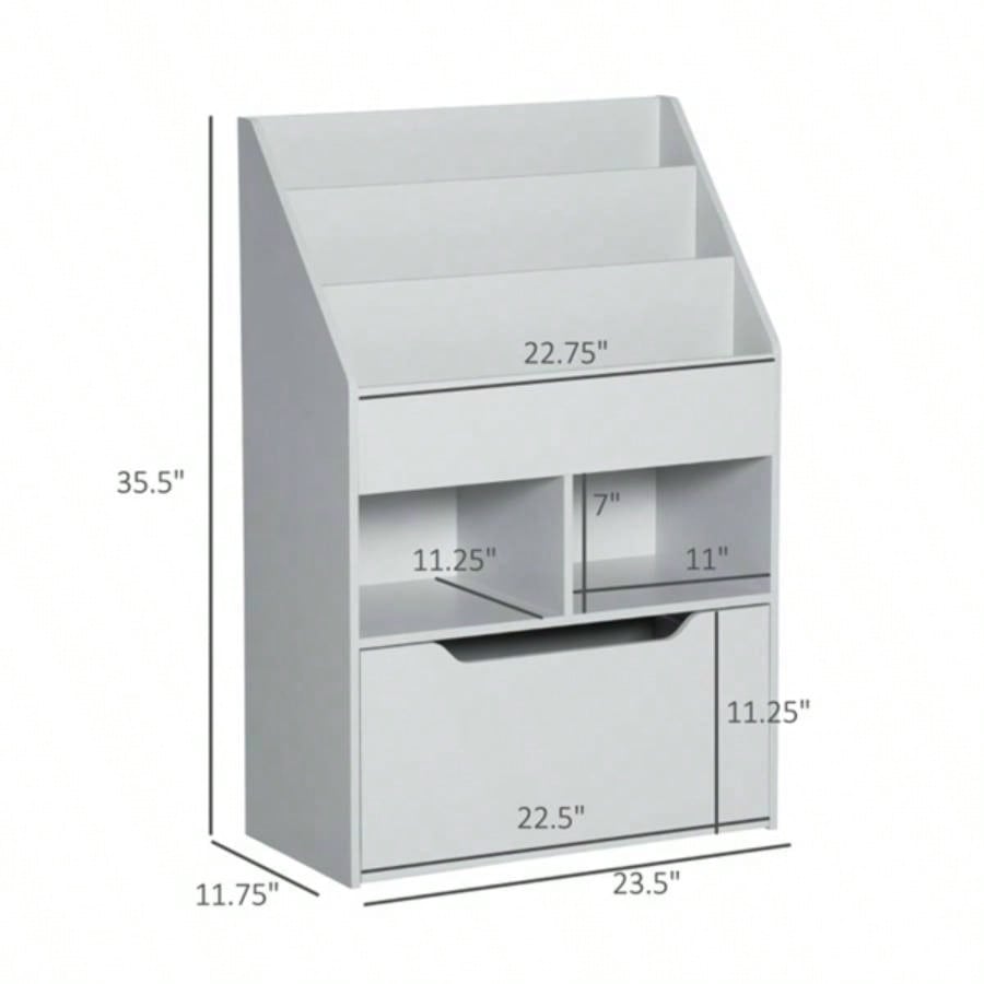 Kids Shelf Book/Storage Cabinet - Gray 1