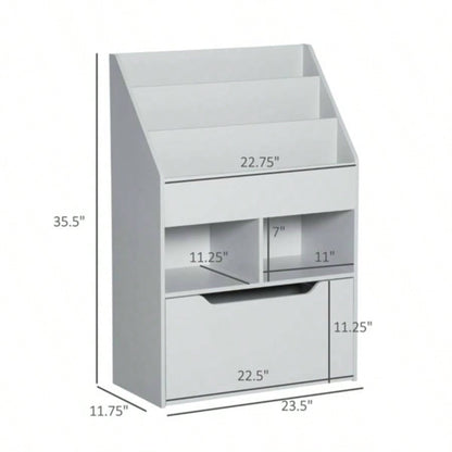 Kids Shelf Book/Storage Cabinet - Gray 1