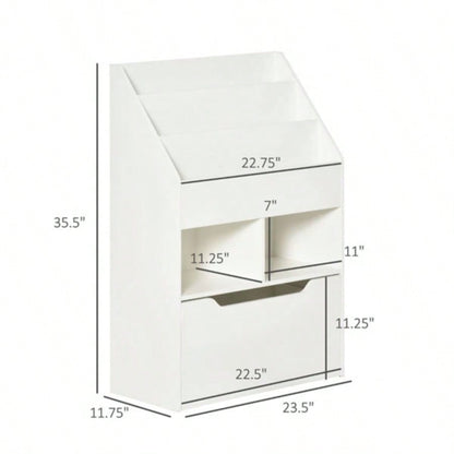 Kids Shelf Book/Storage Cabinet - White 1