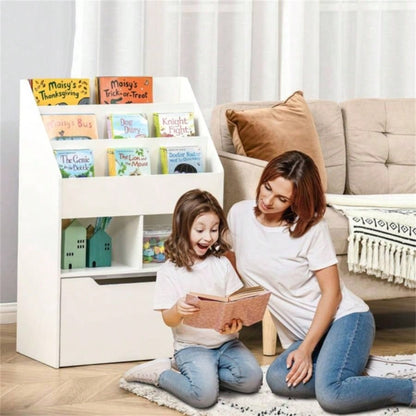 Kids Shelf Book/Storage Cabinet - White 1