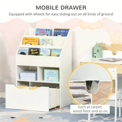 Kids Shelf Book/Storage Cabinet - White 1