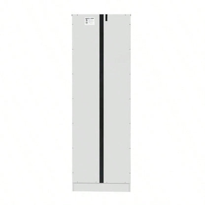Tall Storage Cabinet with 8 Doors and 4 Shelves, Wall Storage Cabinet Living Room, Kitchen, Office, Bedroom, Bathroom, White