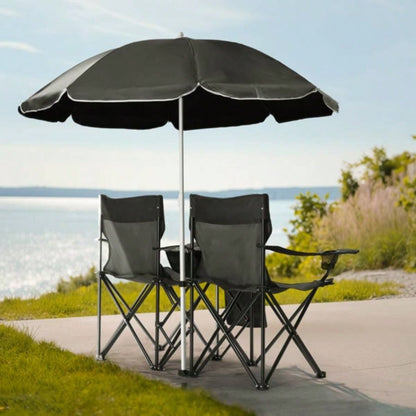 Portable Outdoor 2 - Folding Chair with Removable Black
