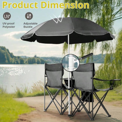 Portable Outdoor 2 - Folding Chair with Removable Black