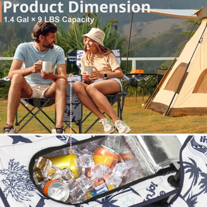 Portable Outdoor 2 - Folding Chair with Removable Coconut Tree