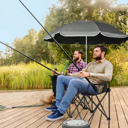 Portable Outdoor 2 - Folding Chair with Removable Black