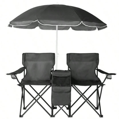Portable Outdoor 2 - Folding Chair with Removable Black
