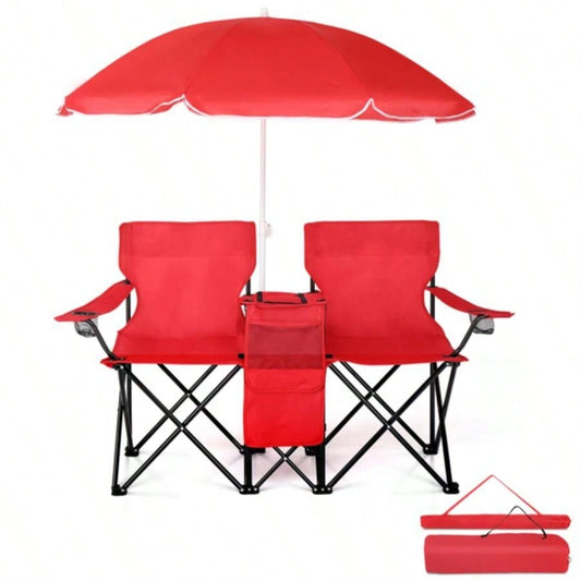 Portable Outdoor 2 - Folding Chair with Removable Red 1