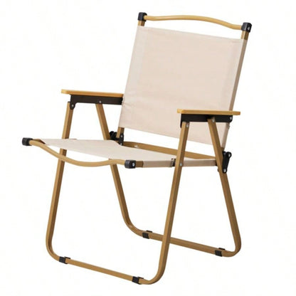 2 Pack Folding Camping Chair, Lightweight Portable Outdoor Beach Chairs Armchairs Backyard Festivals Fishing Picnic Hiking, Khaki