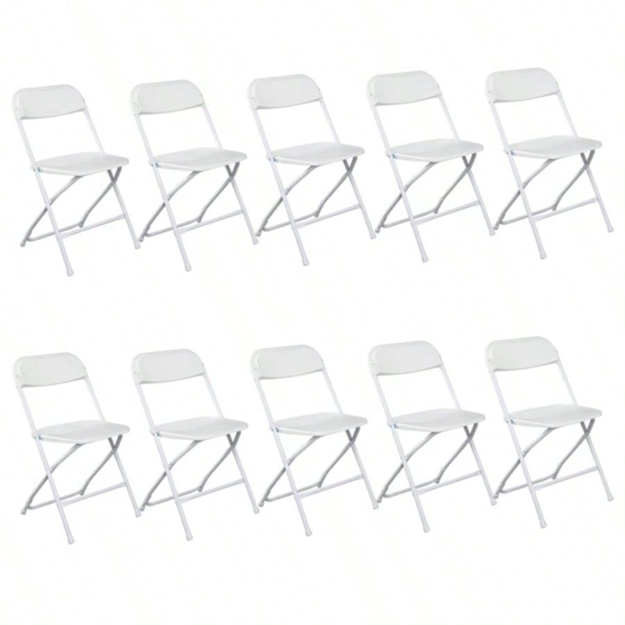 Replace 1099598610pcs Injection Molding Classic Garden Plastic Folding Chair White 1
