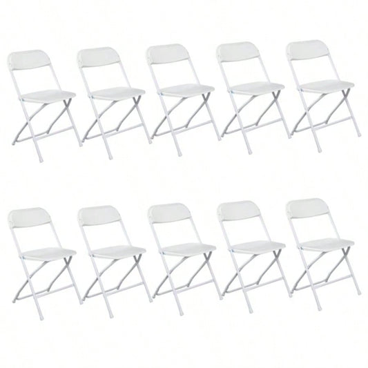Replace 1099598610pcs Injection Molding Classic Garden Plastic Folding Chair White 1
