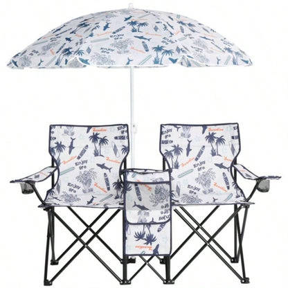 Portable Outdoor 2 - Folding Chair with Removable Coconut Tree