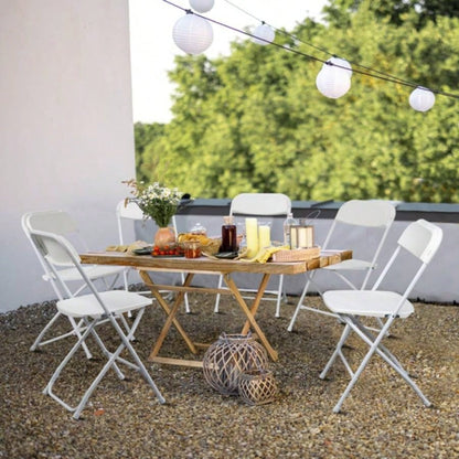 Replace 1099598610pcs Injection Molding Classic Garden Plastic Folding Chair White 1