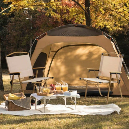 2 Pack Folding Camping Chair, Lightweight Portable Outdoor Beach Chairs Armchairs Backyard Festivals Fishing Picnic Hiking, Khaki