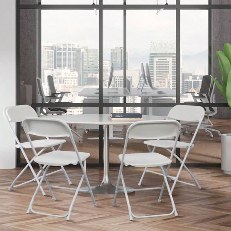 Replace 1099598610pcs Injection Molding Classic Garden Plastic Folding Chair White 1