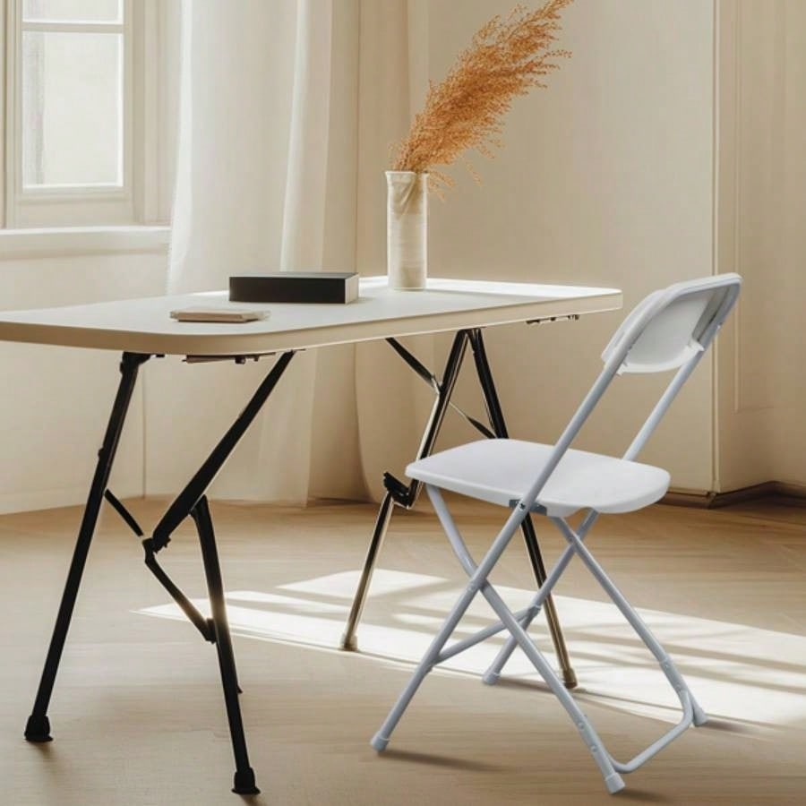 Replace 1099598610pcs Injection Molding Classic Garden Plastic Folding Chair White 1
