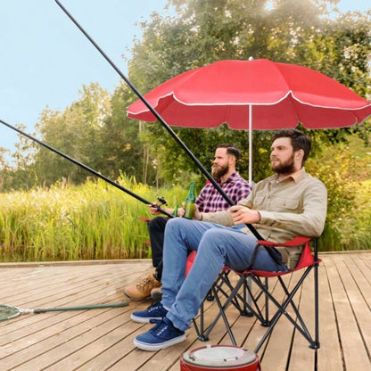 Portable Outdoor 2 - Folding Chair with Removable Red 1