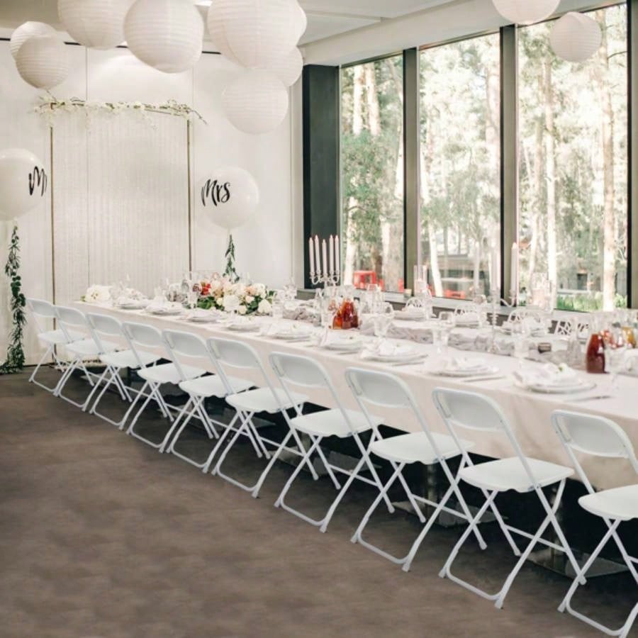 Replace 1099598610pcs Injection Molding Classic Garden Plastic Folding Chair White 1