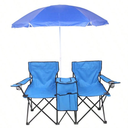Portable Outdoor 2 - Folding Chair with Removable Blue 2