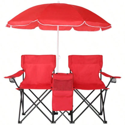Portable Outdoor 2 - Folding Chair with Removable Red 1