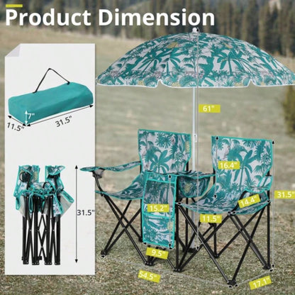 Portable Outdoor 2 - Folding Chair with Removable Pineapple 2
