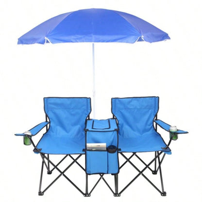 Portable Outdoor 2 - Folding Chair with Removable Blue 2