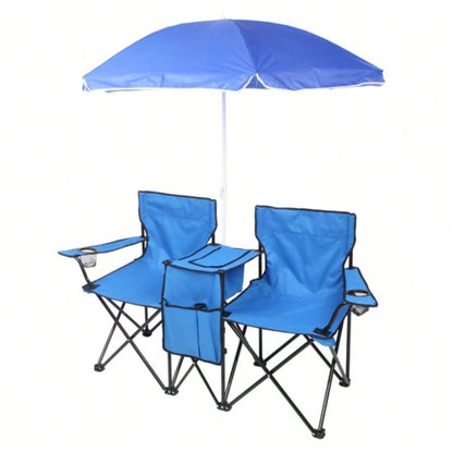 Portable Outdoor 2 - Folding Chair with Removable Blue 2