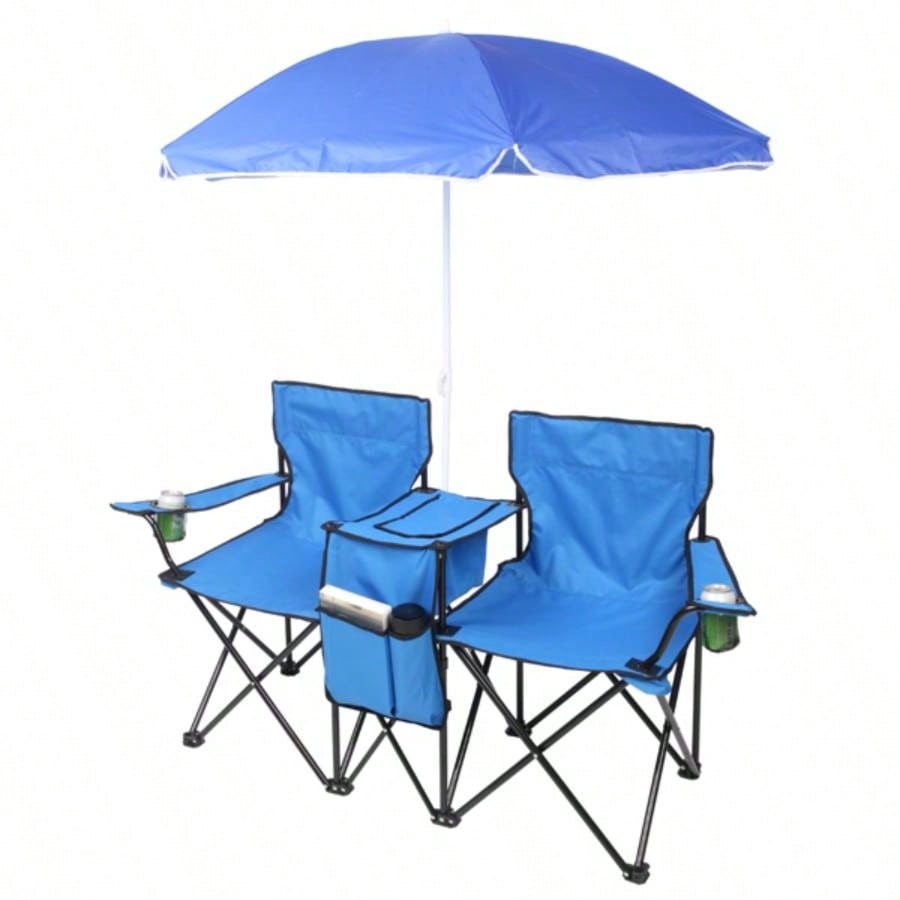 Portable Outdoor 2 - Folding Chair with Removable Blue 2