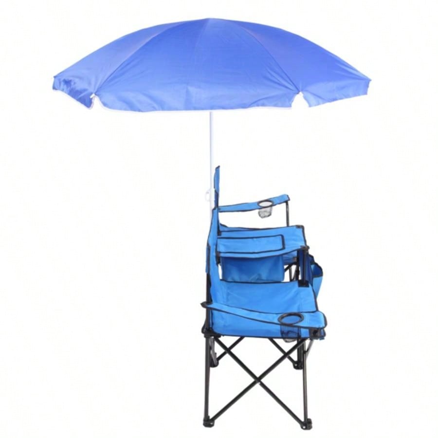 Portable Outdoor 2 - Folding Chair with Removable Blue 2