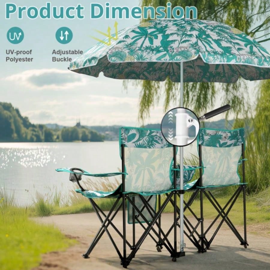 Portable Outdoor 2 - Folding Chair with Removable Pineapple 2