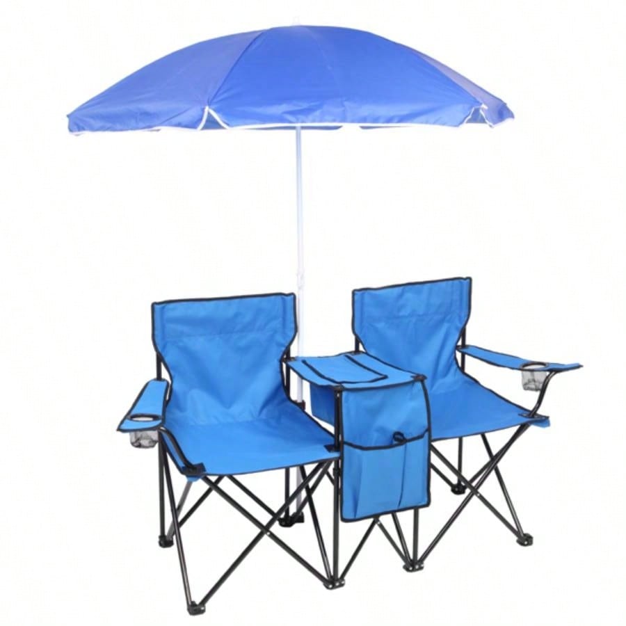 Portable Outdoor 2 - Folding Chair with Removable Blue 2