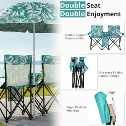 Portable Outdoor 2 - Folding Chair with Removable Pineapple 2