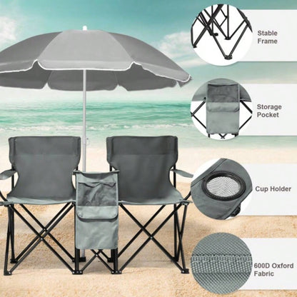 Portable Outdoor 2 - Folding Chair with Removable