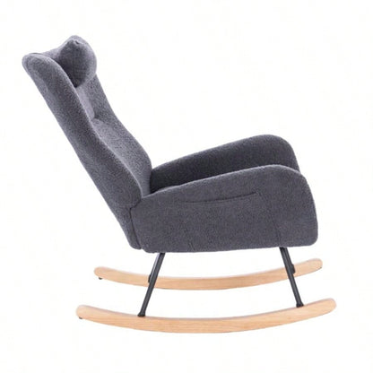 Teddy Upholstered Nursery Rocking Chair Living Room BedroomDARK Teddy