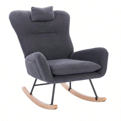 Teddy Upholstered Nursery Rocking Chair Living Room BedroomDARK Teddy