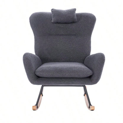 Teddy Upholstered Nursery Rocking Chair Living Room BedroomDARK Teddy