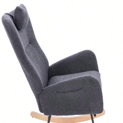 Teddy Upholstered Nursery Rocking Chair Living Room BedroomDARK Teddy
