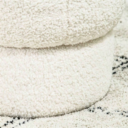 Round Ottoman, Upholstered Foot Stool